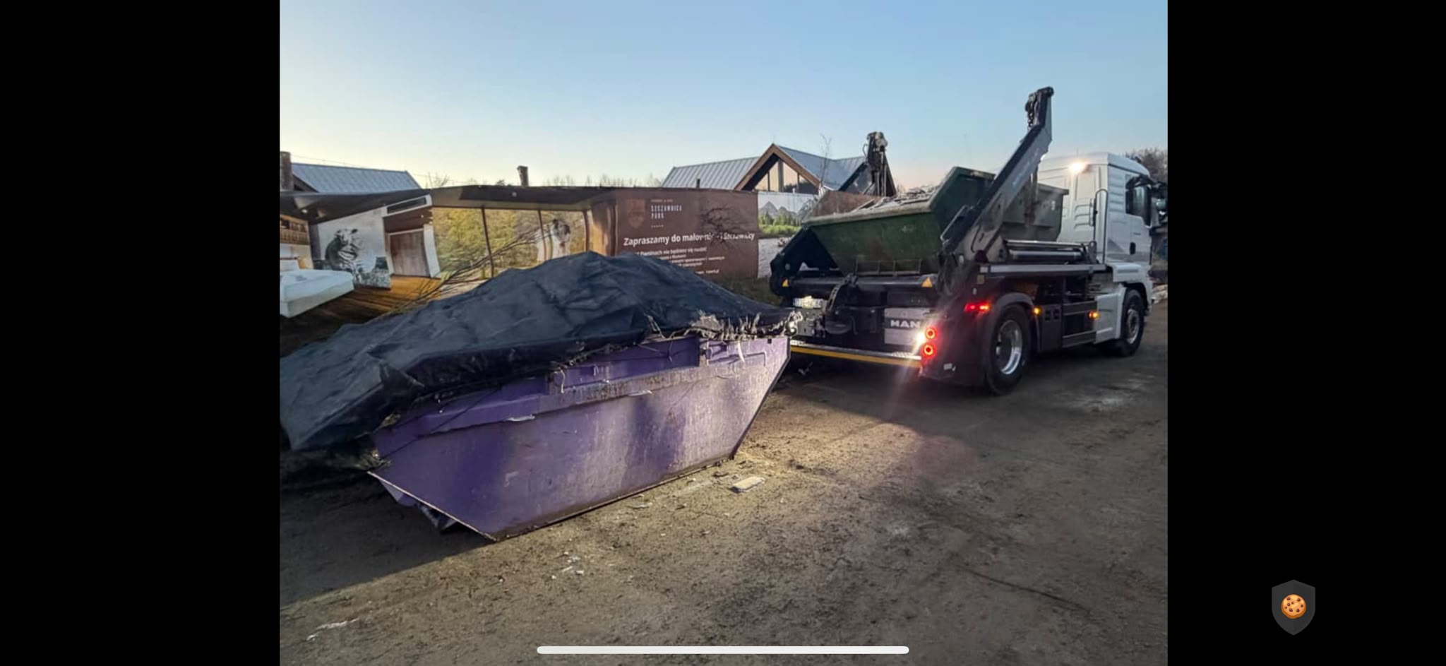 Odbiór kontenera z posesji